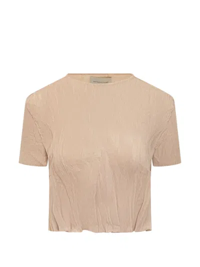 Gongdid Design Gd172 Wavy Cropped Top In Animal Print