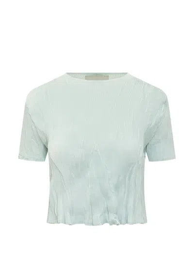 Gongdid Design Gd172 Wavy Cropped Top In Green