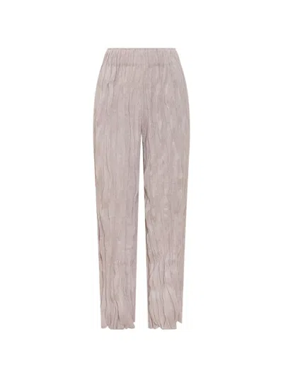 Gongdid Design Gd173 Wavy Trousers In Neutral