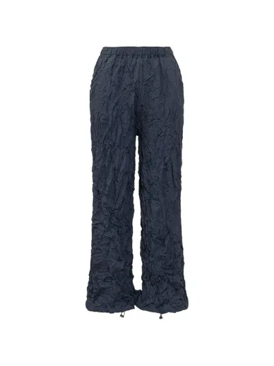 Gongdid Design Hand-pleated Trousers In Burgundy