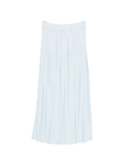 Gongdid Design Pleated Midi Skirt In Blue