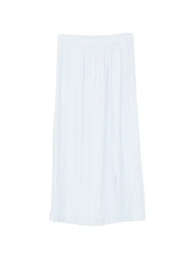 Gongdid Design Pleated Midi Skirt In Blue