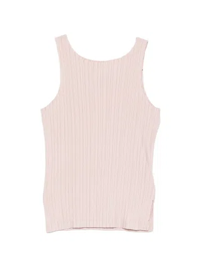 Gongdid Design Pleated Sleeveless Vest In Pink