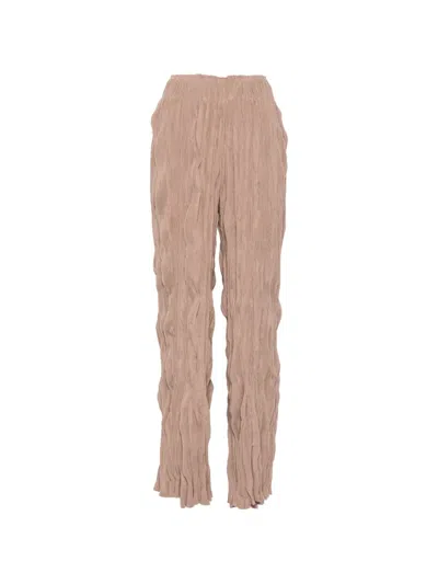 Gongdid Design Pleated Trousers In Nude