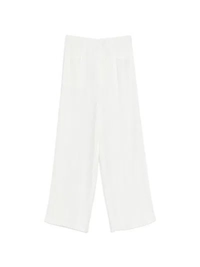Gongdid Design Pleated Trousers In White