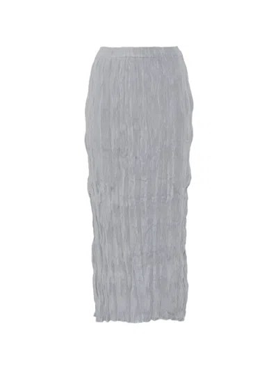 Gongdid Design Plissé Elasticated-waist Midi Skirt In Multi