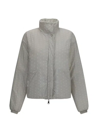 Gongdid Design Plissé-effect Padded Jacket In Gray
