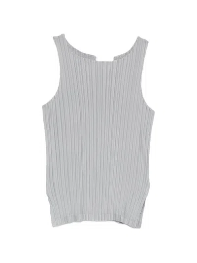 Gongdid Design Plissé-effect Sleeveless Vest In Gray