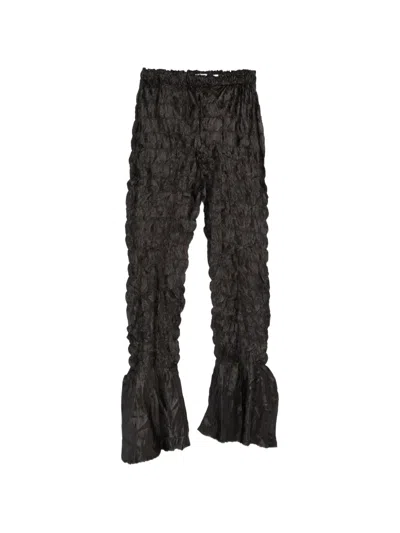 Gongdid Design Ruffled Trousers In Gray