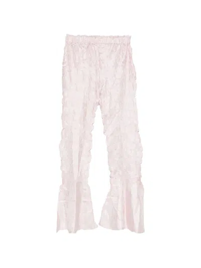 Gongdid Design Scalloped Ruffle Trousers In Pink