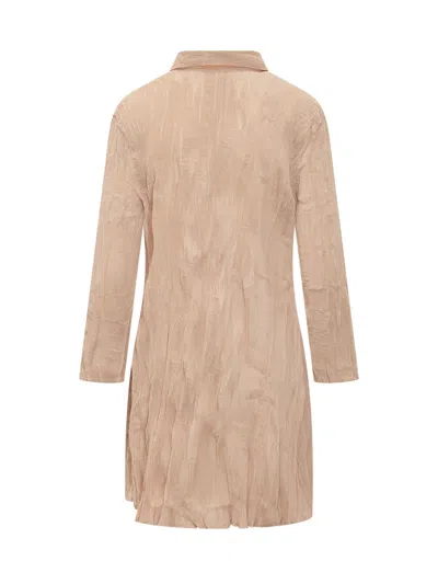 Gongdid Design Tailored Suit Shirt With Elegant Collar And Buttons In Nude