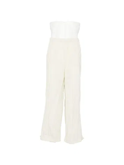 Gongdid Design Textured Straight-leg Trousers In Neutral