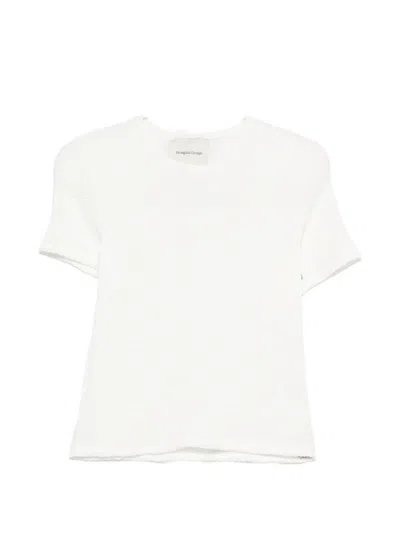 Gongdid Design Textured T-shirt In White