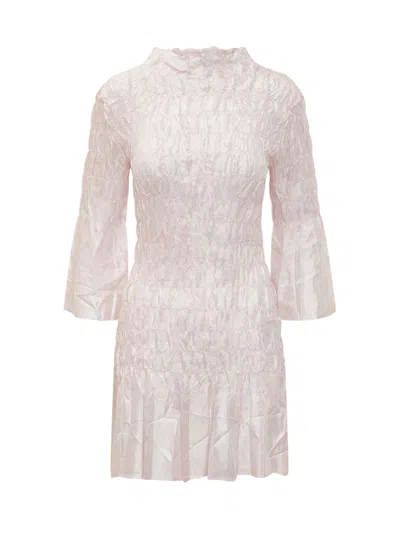 Gongdid Design Three-quarter Sleeve Mini Dress In Pink