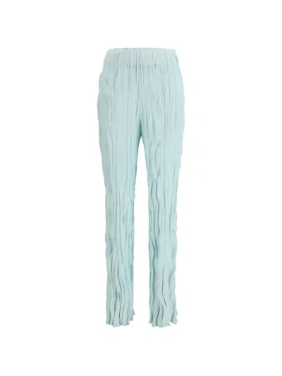 Gongdid Design Wavy Crinkled Trousers In Blue