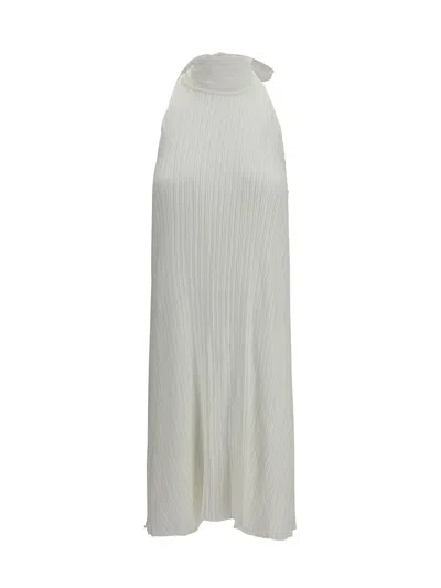 Gongdid Design Wavy Halter Dress In White
