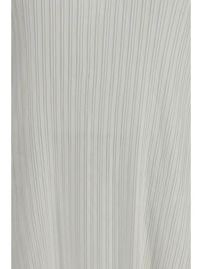 Gongdid Design Wavy Halter Dress In White