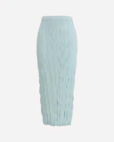 Gongdid Design Wavy Midi Skirt In Blue