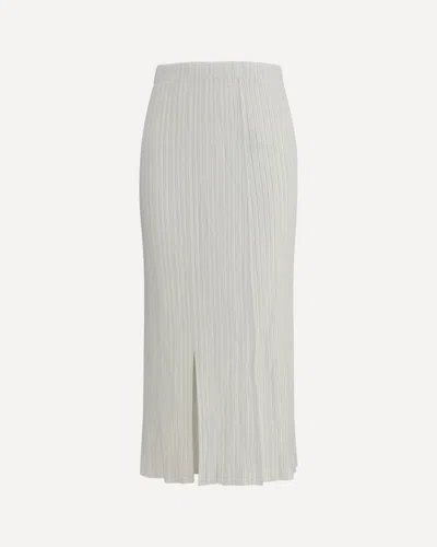 Gongdid Design Wavy Midi Skirt In White