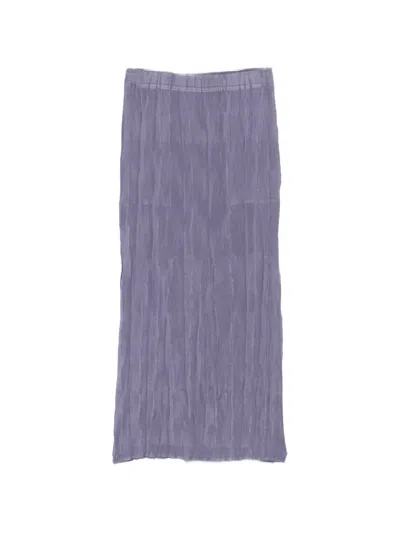 Gongdid Design Wavy Pleated Skirt In Purple