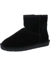Gooce Thimble Womens Suede Fur Lined Ankle Boots In Black
