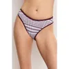Good American '90s Plaid Bikini Bottoms In Purple
