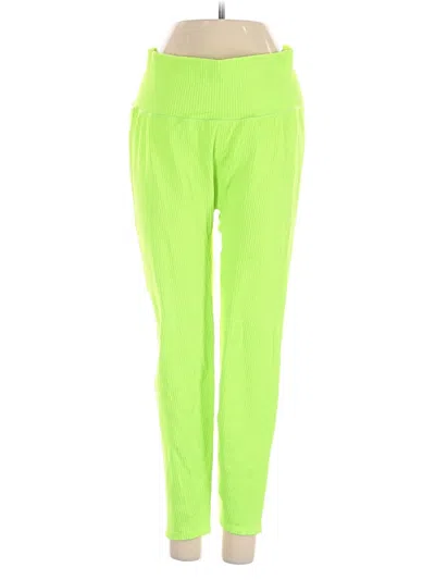 Pre-owned Good American Active Pants In Green