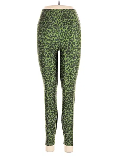 Pre-owned Good American Active Pants In Green