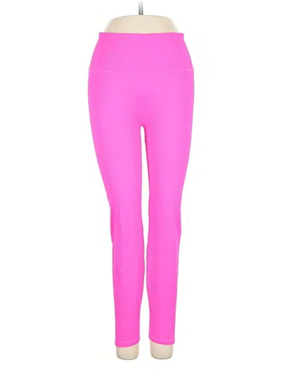 Pre-owned Good American Active Pants In Pink