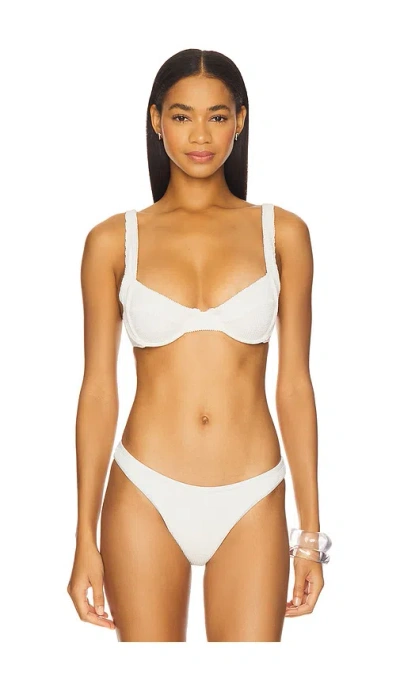 Good American Always Fit Demi Bikini Top In White