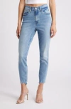 Good American Always Fit Good Legs Chew Hem Crop Jeans