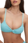 Good American Always Fits Twist Swim Top Pool005 In Pool005