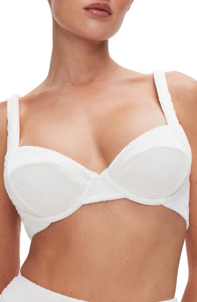 Good American Always Fit Underwire Bikini Top In Cloud White001