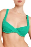 Good American Always Fit Underwire Bikini Top In Jade Green001