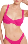 Good American Always Fit Underwire Bikini Top In Pink Glow002