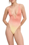 Good American Always Fit Underwire One-piece Swimsuit In Orange