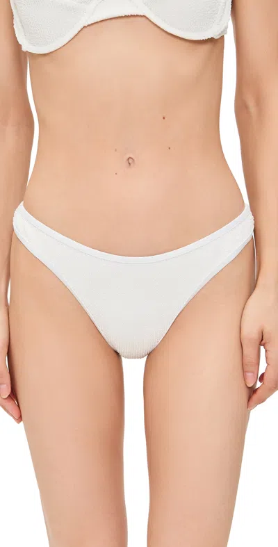 Good American Always Fits Classic Bikini Bottoms Cloud White