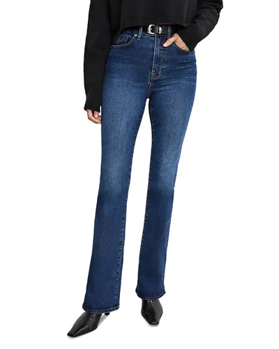 Good American Always Fits Good Classic High Rise Bootcut Jeans In Indigo446 In Blue