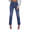 Shop Good American Always Fits Good Classic Straight Leg Jeans In Indigo571