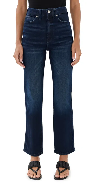 Good American Always Fits Good Curve Straight Jeans Indigo707 In Indigo744