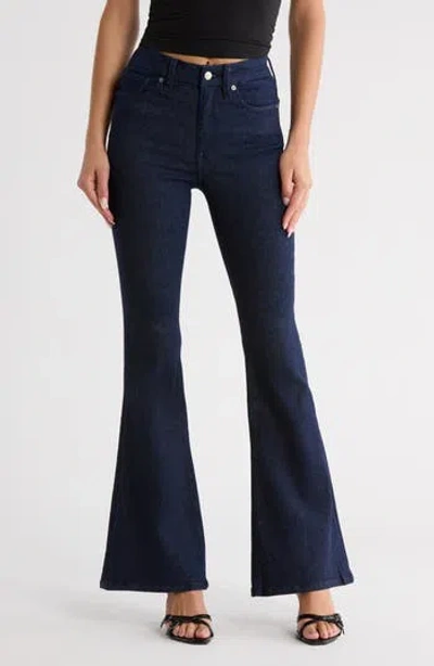 Good American Always Fits Good Distressed Flare Jeans In Black