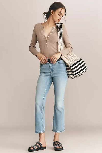 Good American Always Fits Good Legs High-rise Crop Mini Bootcut Jeans In Blue