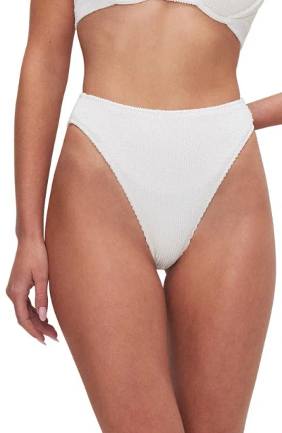 Good American Always Fits Good Waist Bikini Bottoms In Cloud White001