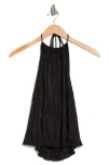 Good American Always Fits Plissé Halter Top In Black001