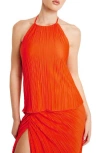 Good American Always Fits Plisse Halter Roma002 In Roma002