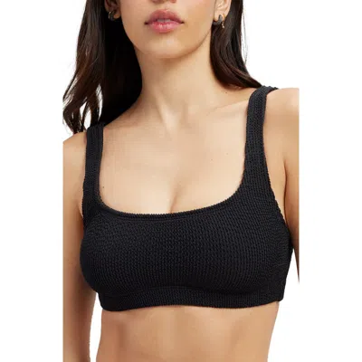 Good American Always Fits Scoop Bikini Top In Black