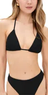 Good American Always Fits Triangle Bikini Top Black In Black