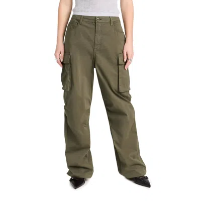 Good American Baggy Cargo Pant In Fatigue Green