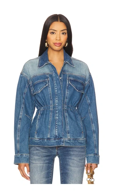 Good American Barrel Sleeve Denim Jacket