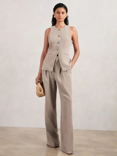 Good American Good Beige Good Tailored Trousers In Neutral